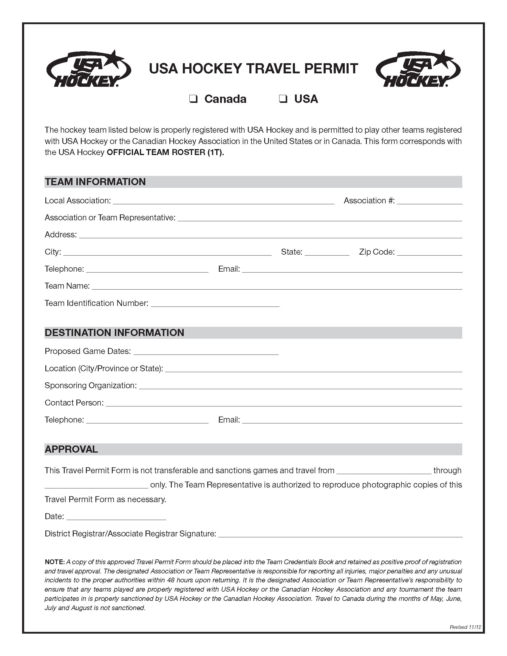 Printable Washington State Trip Permit Template Prntbl Printable Washington State Trip Permit Template Prntbl